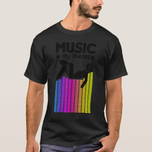 Music Is My Therapy Equalizer Dj Rainbow Sound Eng T-Shirt