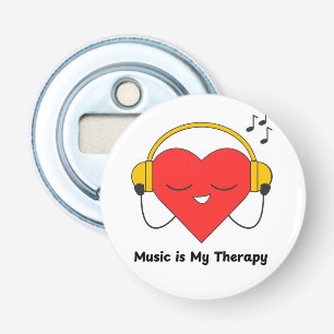 Music Is My Therapy – Inspiring Music Lover Quote Bottle Opener