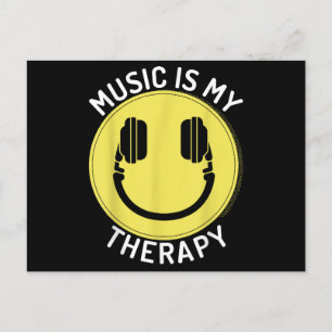 Music is my therapy music lover postcard