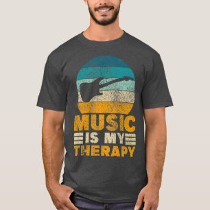Music Is My TherapyFunny Instrument Electric Bass T-Shirt