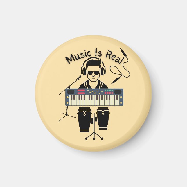 Music Is Real Magnet (Front)