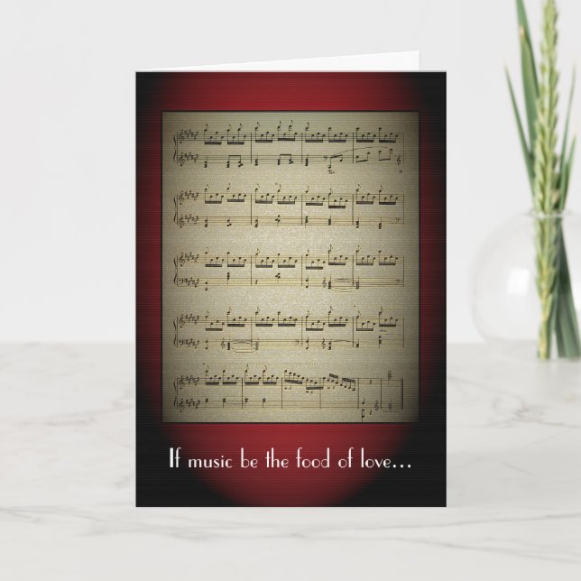 Music is the Food of Love Greeting Card (Front)