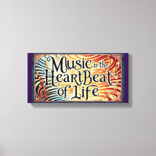 Music Is The Heartbeat Of Life 2 Canvas Print