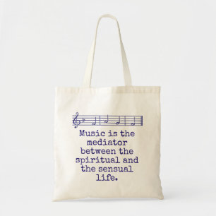Music Is The Mediator - Music Quote  Tote Bag