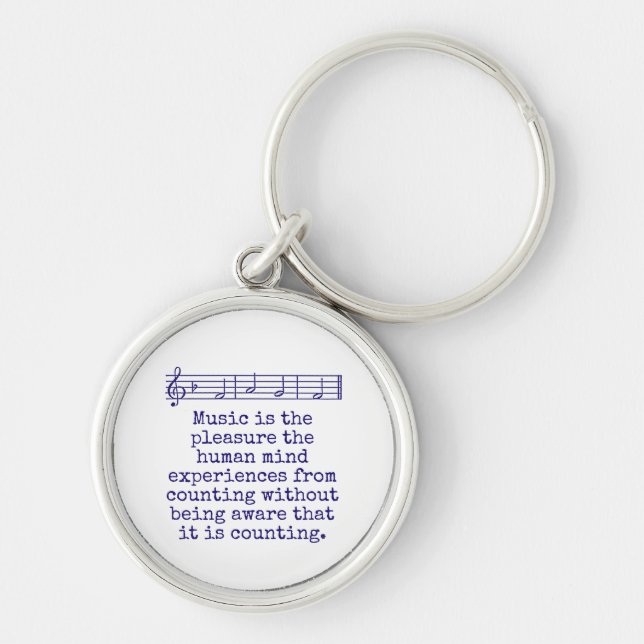 Music Is The Pleasure - Music Quote  Key Ring (Front)