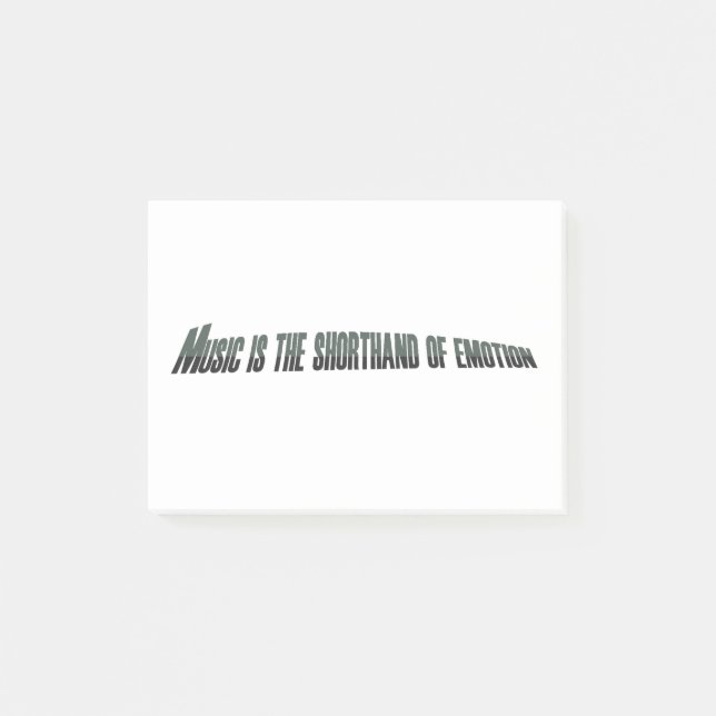 Music is the shorthand of emotion post-it notes (Front)
