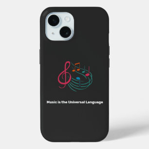 "Music is the Universal Language." MUSIC LOVER iPhone 15 Case