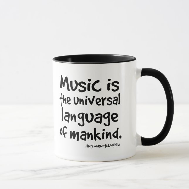 Music Is The Universal Language Of Mankind Gift Mug (Right)