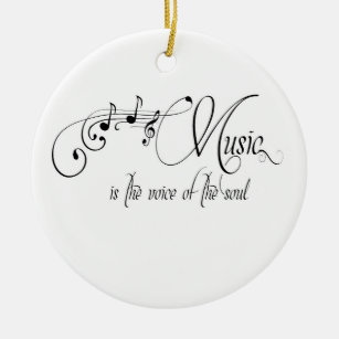 Music Is The Voice Of The Soul Ceramic Tree Decoration