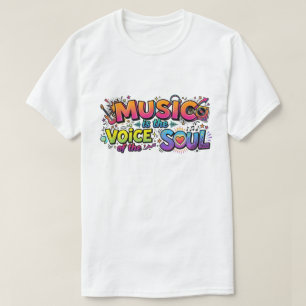 Music is the Voice of the Soul Retro Pop Art T-Shirt