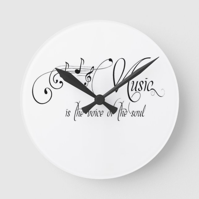 Music Is The Voice Of The Soul Round Clock (Front)