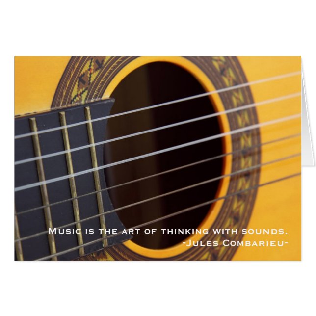 Music is thinking with sound Guitar (Front Horizontal)