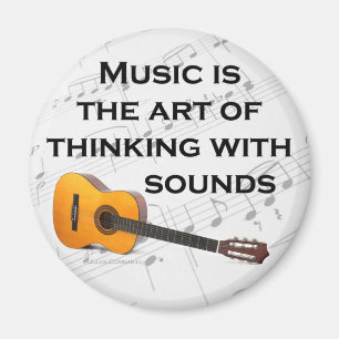 Music is thinking with sound Guitar Magnet