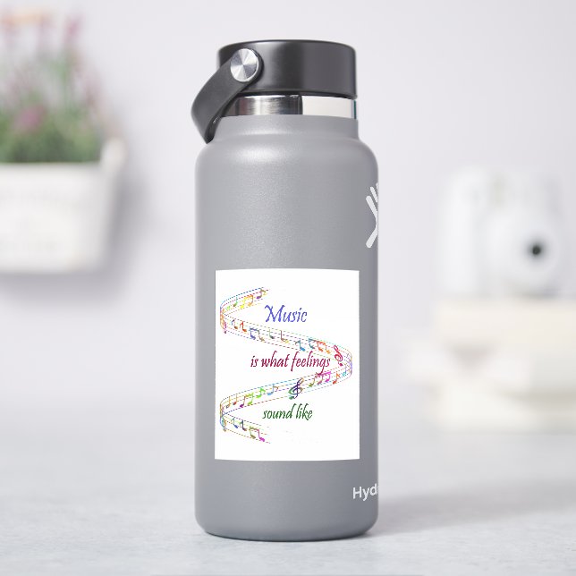 Music is what Feelings Sound Like Inspirational (HydroFlask)