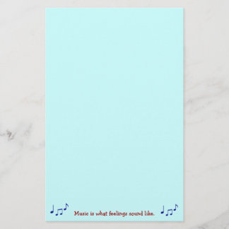 Music Is What Feelings Sound Like Stationary Stationery