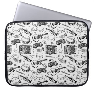 Music Istruments Background Laptop Sleeve