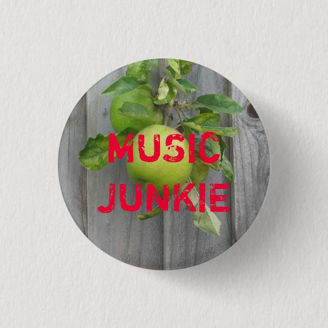 Music Junkie 3 Cm Round Badge (Front)