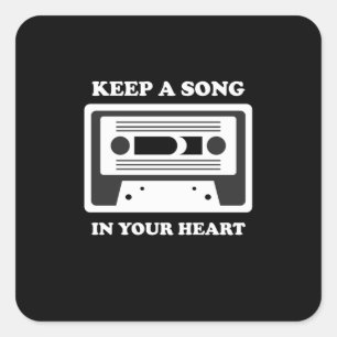 Music Keep A Song In Your Heart Square Sticker