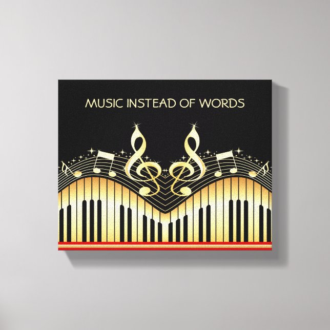 Music Keyboard Canvas Print (Front)