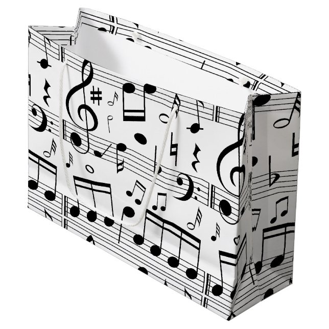 Music Large Gift Bag (Front Angled)