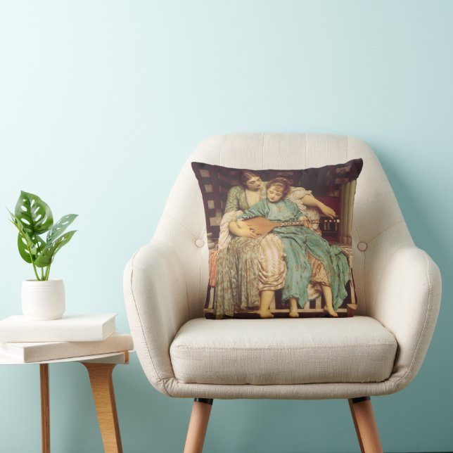 Music Lesson by Lord Frederic Leighton Cushion (Chair)