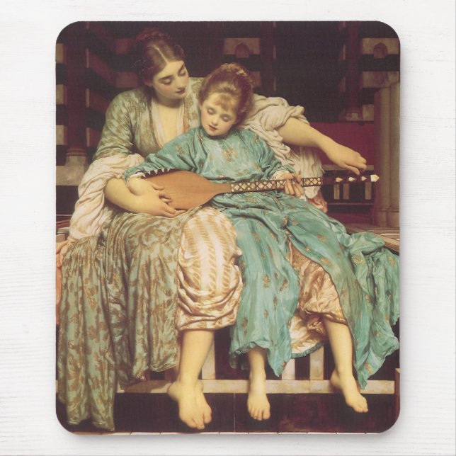 Music Lesson by Lord Frederic Leighton Mouse Mat (Front)