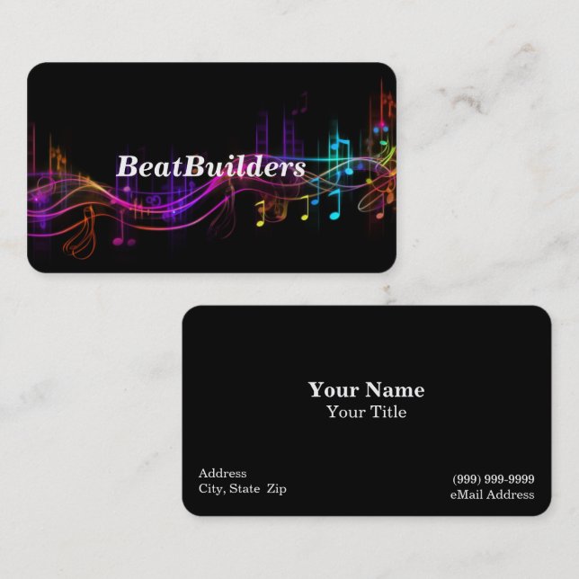 Music Lessons Business Card (Front/Back)