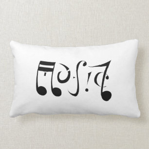 Music Life Ambigram Pillow (Turn Upside Down!)