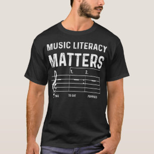 Music Literacy Matters I Like To Eat Puppies T-Shirt