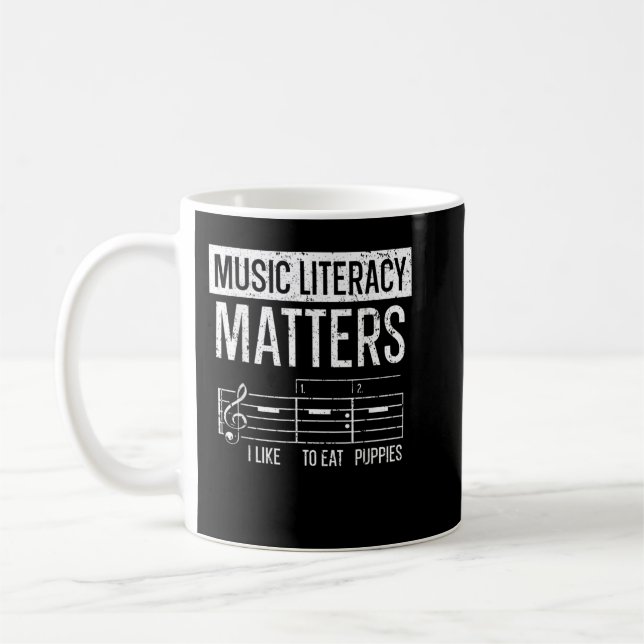 Music Literacy Matters Music Teacher Musician Musi Coffee Mug (Left)