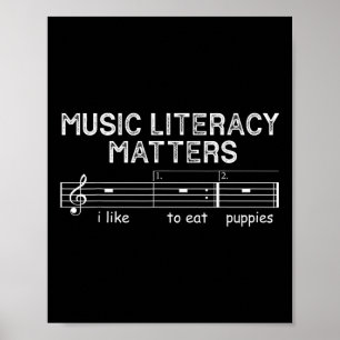 Music Literacy S I Like To Eat Puppies  Poster
