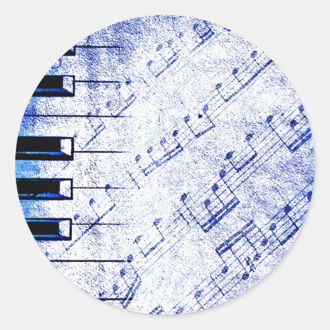 Music Live_ Classic Round Sticker (Front)