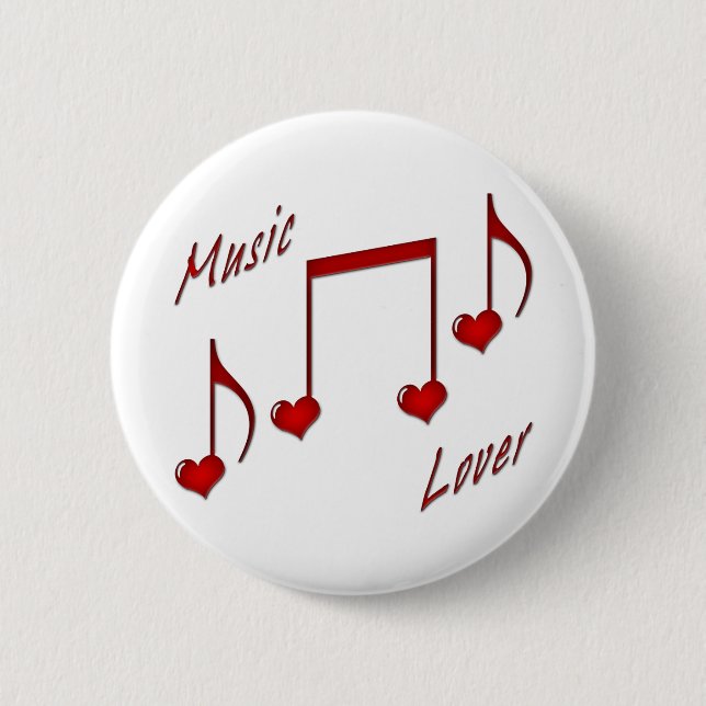 Music Lover 6 Cm Round Badge (Front)