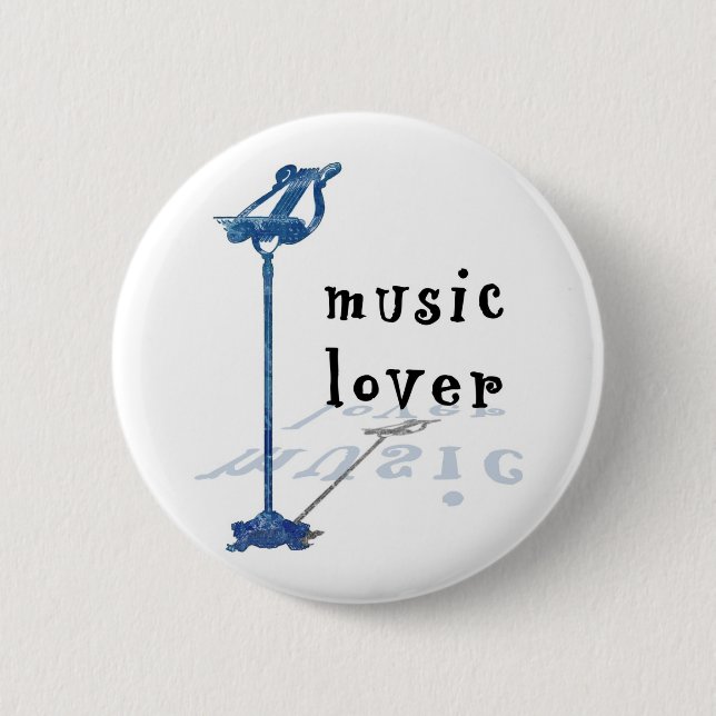 Music Lover 6 Cm Round Badge (Front)