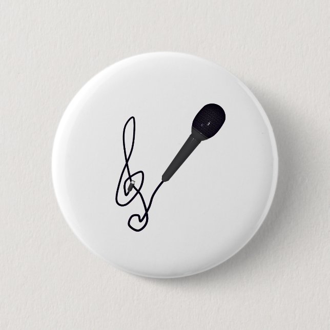 music lover 6 cm round badge (Front)