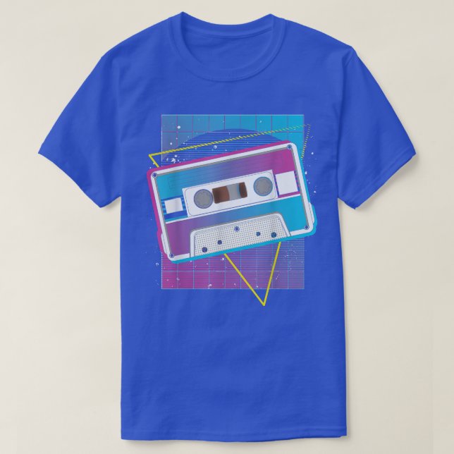 Music Lover 80s Art Vaporwave Synthwave Retro Cass T-Shirt (Design Front)