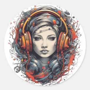 Music Lover  Classic Round Sticker