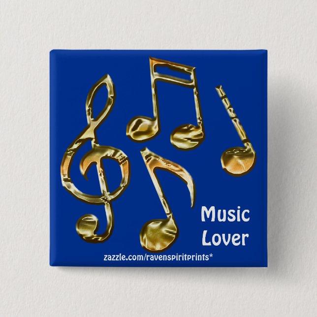 MUSIC LOVER Collection 15 Cm Square Badge (Front)