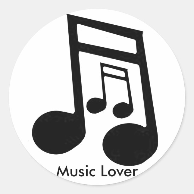 MUSIC LOVER Collection Classic Round Sticker (Front)