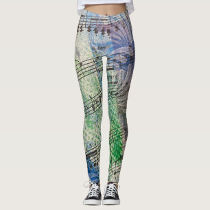 Music-Lover Colourful Abstract Artsy Style Leggings
