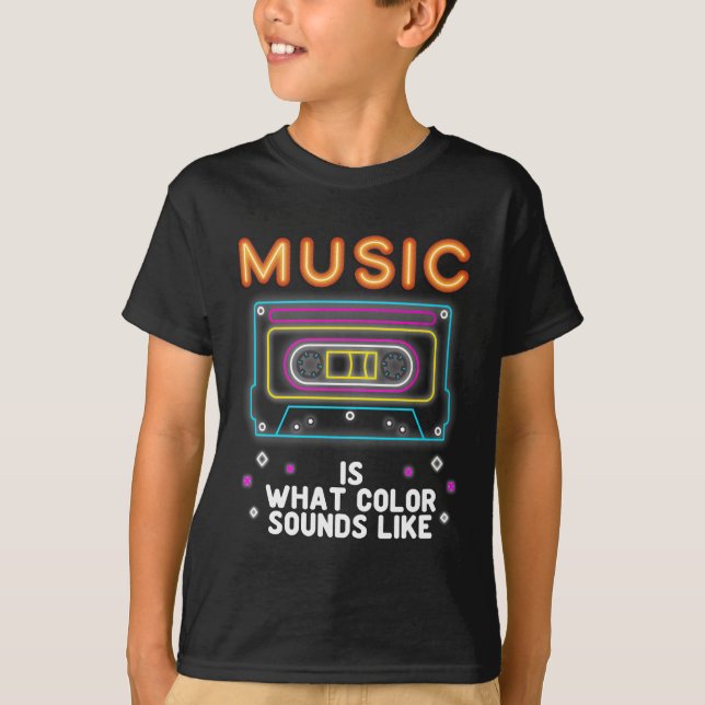 Music Lover Colourful Sound System Musician T-Shirt (Front)