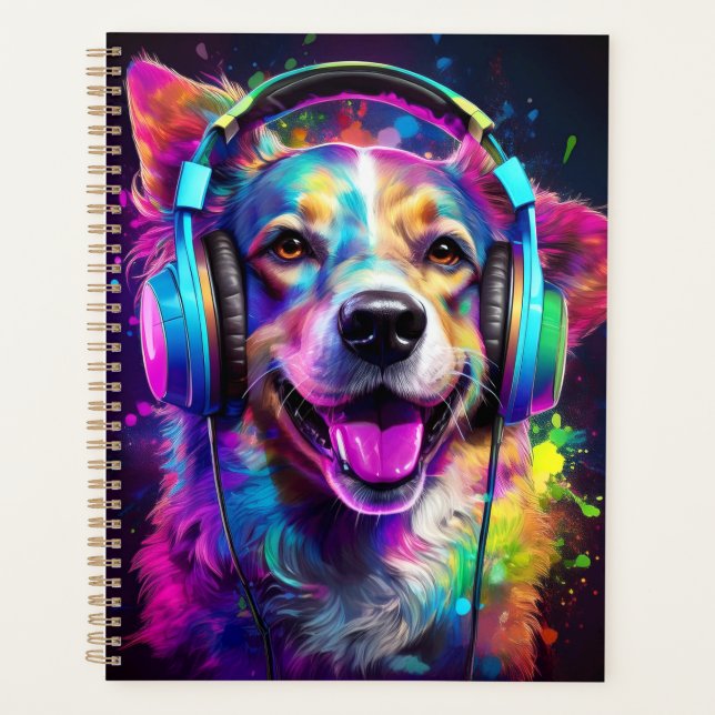 Music lover dog  planner (Front)