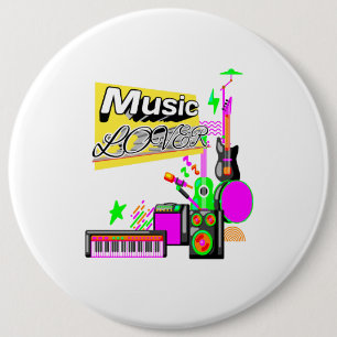 Music Lover Express Your Passion for Melodies 6 Cm Round Badge