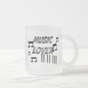 Music Lover Frosted Glass Coffee Mug