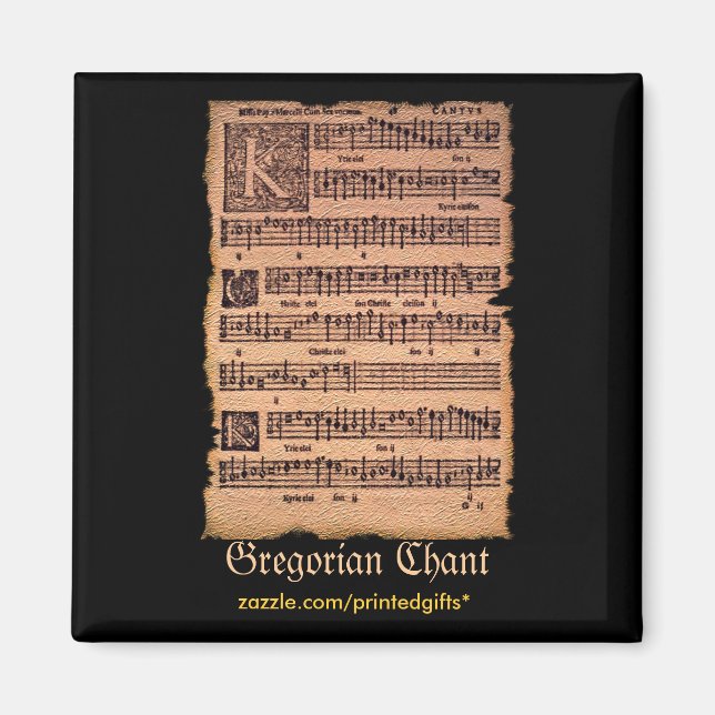 MUSIC LOVER Gregorian Chants History Magnets (Front)