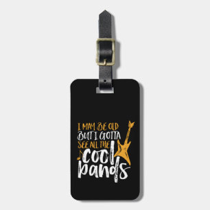 Music Lover Guitar Player and Cool Bands Luggage Tag