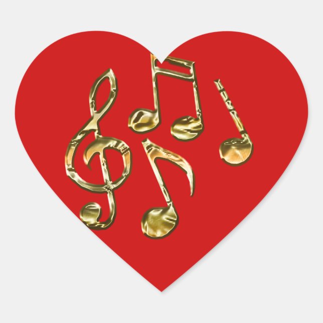 MUSIC-LOVER Heart Stickers (Front)