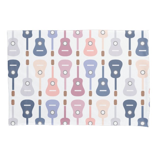 Music lover hipster guitar Electric guitar gift Pillowcase (Front)