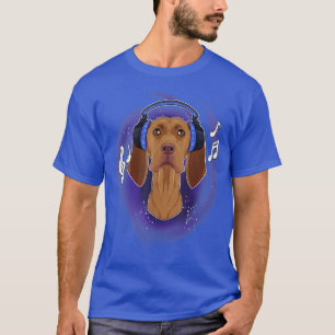 Music Lover I DJ Headphones I Cute Vizsla  T-Shirt