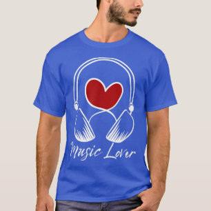 Music-lover I Heart Music Headphones Live Music Ba T-Shirt